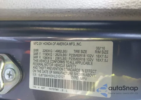 2017 Acura Rdx Technology Acurawatch Plus Packages/W/Technology Package из США, поврежденный, VIN 5J8TB4H53HL010127